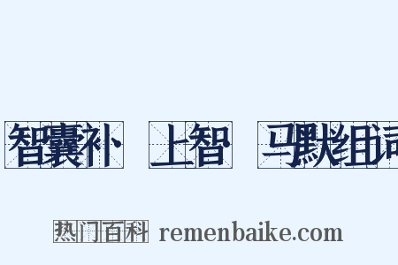 智囊补·上智·马默组词是什么意思的图片